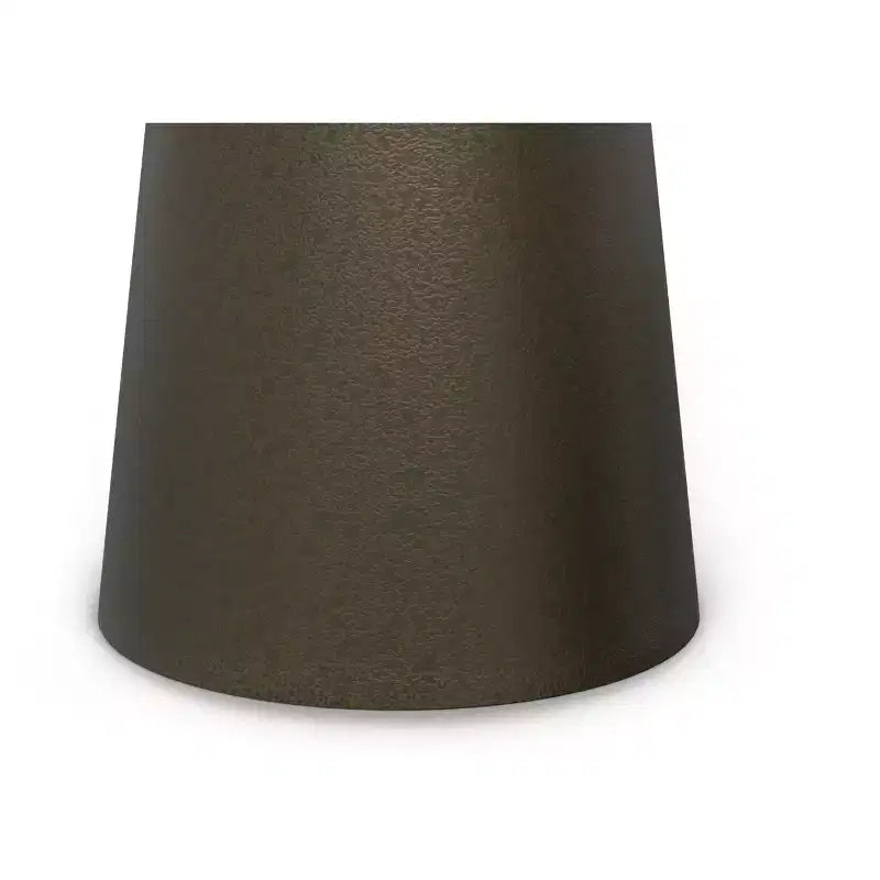 Tavolino in metallo Mykal Contemporary Modern 30 cm con finitura oro anticato, completamente assemblato