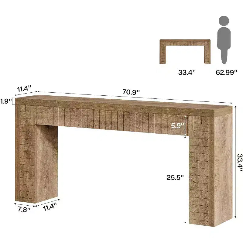 Lantine Tavolo Consolle Extra Lungo 70.9 Pollici per Ingresso, Tavolino Stretto da Divano, Adatto per Corridoio, Foyer, Soggiorno