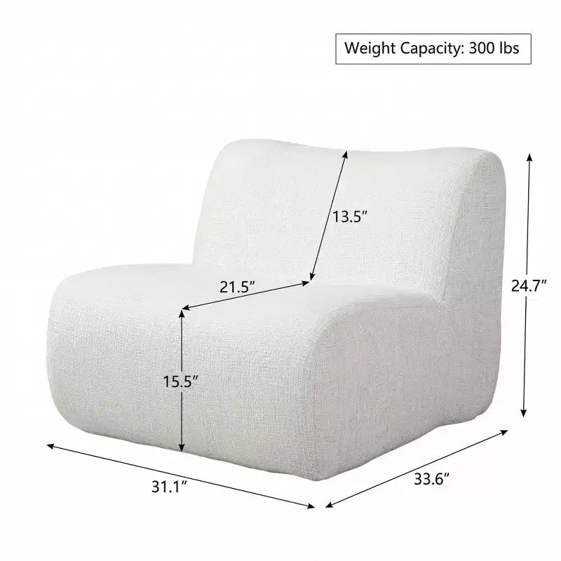 Christopher Knight Home Crinti Sedia accentuale modulare moderna senza braccioli con cuscino in schiuma