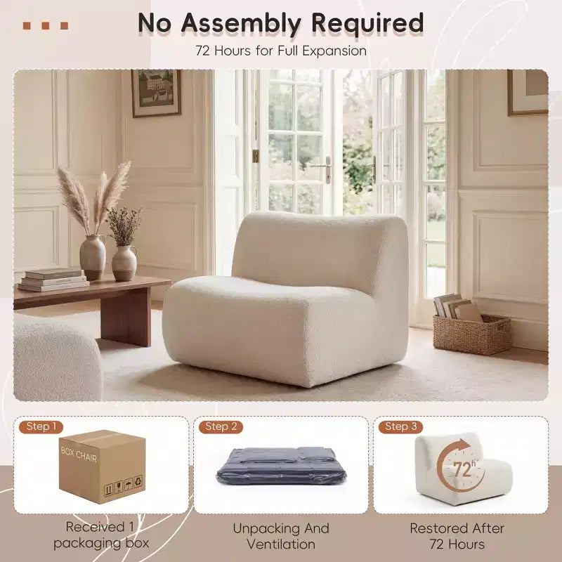 Christopher Knight Home Crinti Sedia accentuale modulare moderna senza braccioli con cuscino in schiuma