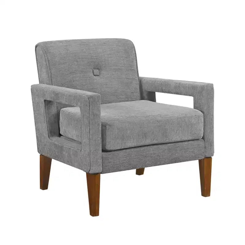 Poltrona moderna GDFStudio Mason in ciniglia con cuscino rimovibile