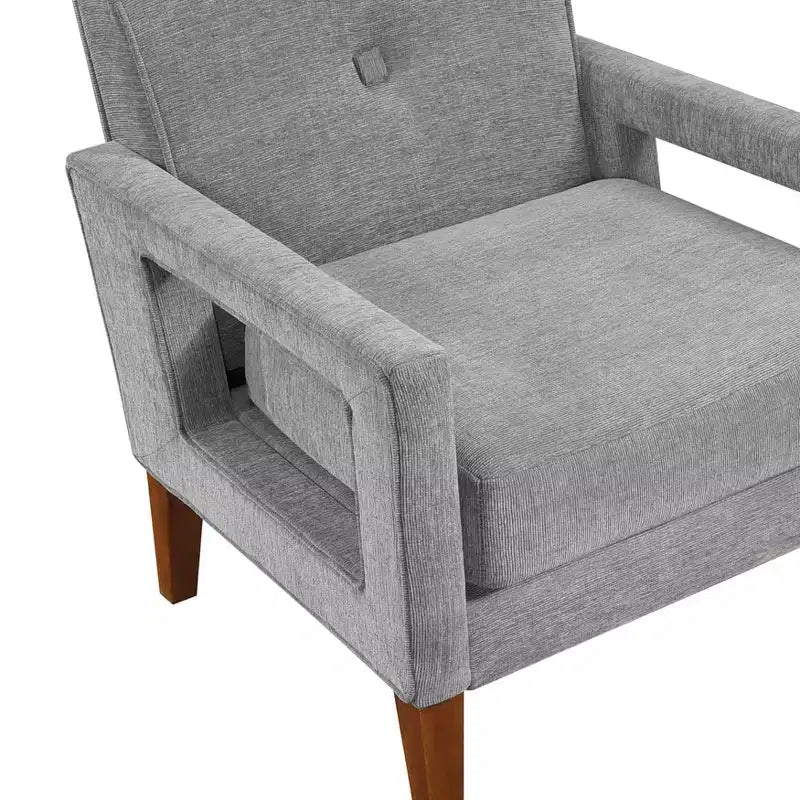Poltrona moderna GDFStudio Mason in ciniglia con cuscino rimovibile