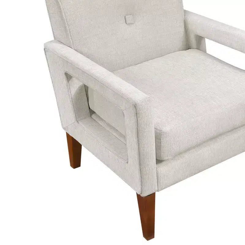 Poltrona moderna GDFStudio Mason in ciniglia con cuscino rimovibile