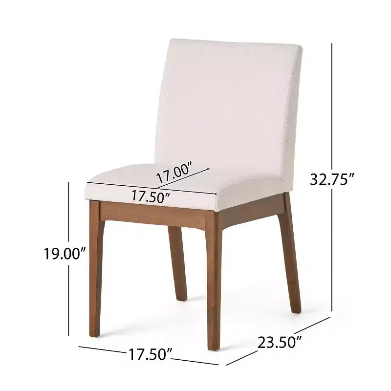 Set da pranzo moderno in legno per 4 persone, 5 pezzi, tavolo rettangolare con 4 sedie imbottite per sala da pranzo e cucina, beige chiaro, noce