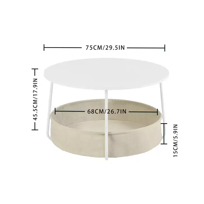 Set 3 pezzi divano e tavolino FurnitureR, tavolino rotondo con 2 sedie imbottite per soggiorno, salotto o appartamento
