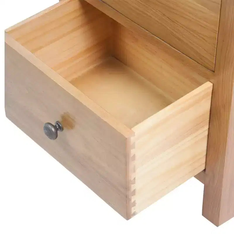 vidaXL Cassettiera alta Quercia Rovere massello, MDF Alta