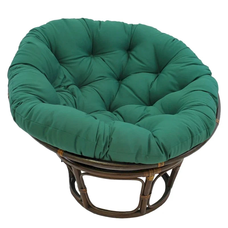 42-inch Rattan Papasan Chair with Twill Cushion