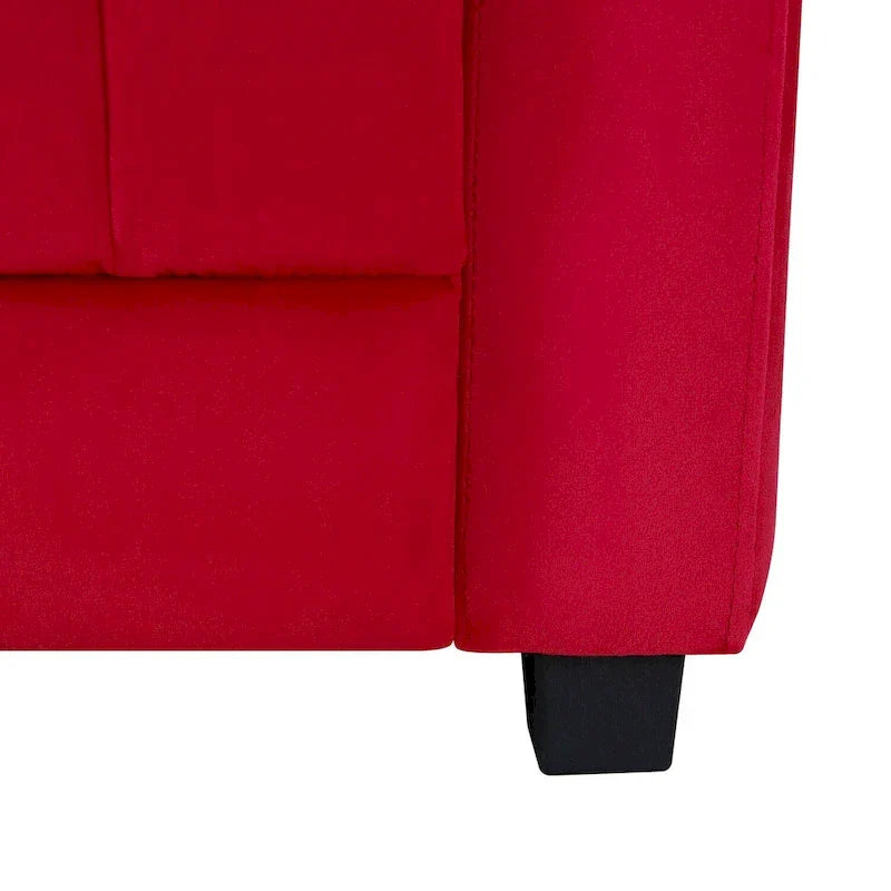 Deluxe Kids Recliner Chair with Footrest Headrest and 2 Cup Holders Microfiber Kids Recliner for Age 3+ Years