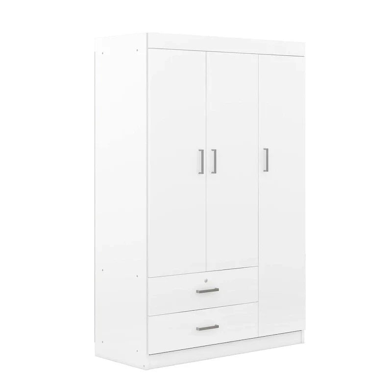 3-Door Wardrobe with 2 Drawers
