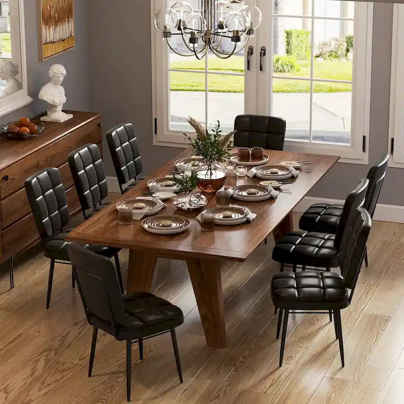 Modern Dining Chairs Set of 2/4/6/8, Upholstered Kitchen Chairs with Thick Cushion for Dining Room