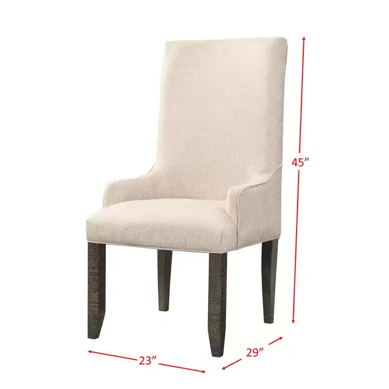 Set 2 sedie Parson Stanford color crema - Picket House Furnishings: schienale alto imbottito con braccioli