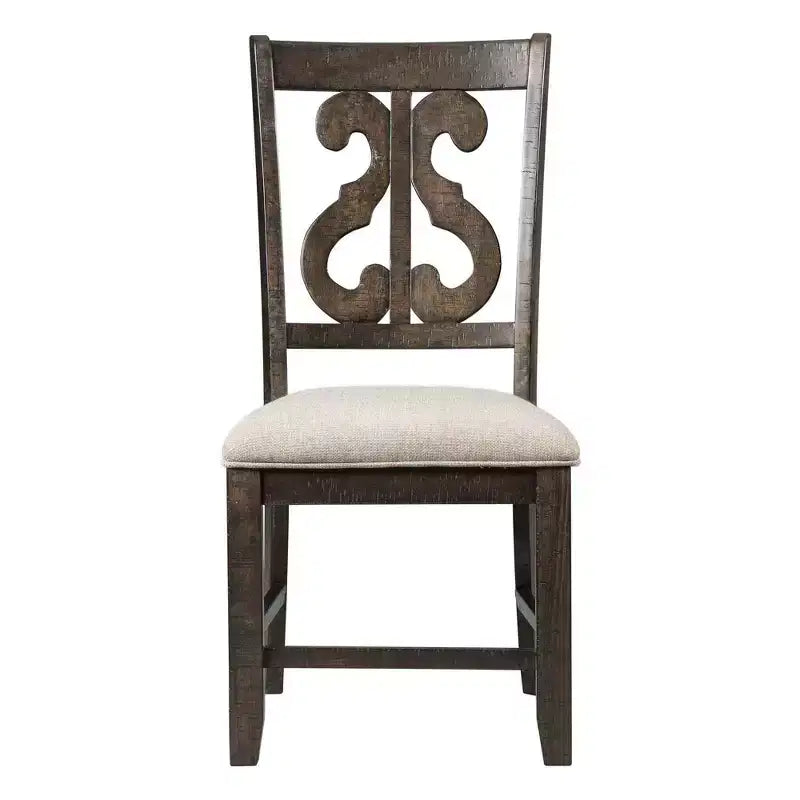 Sedia Stanford Wooden Swirl Back Marrone - Picket House Furnishings: Mid-Century Modern, Seduta Imbottita