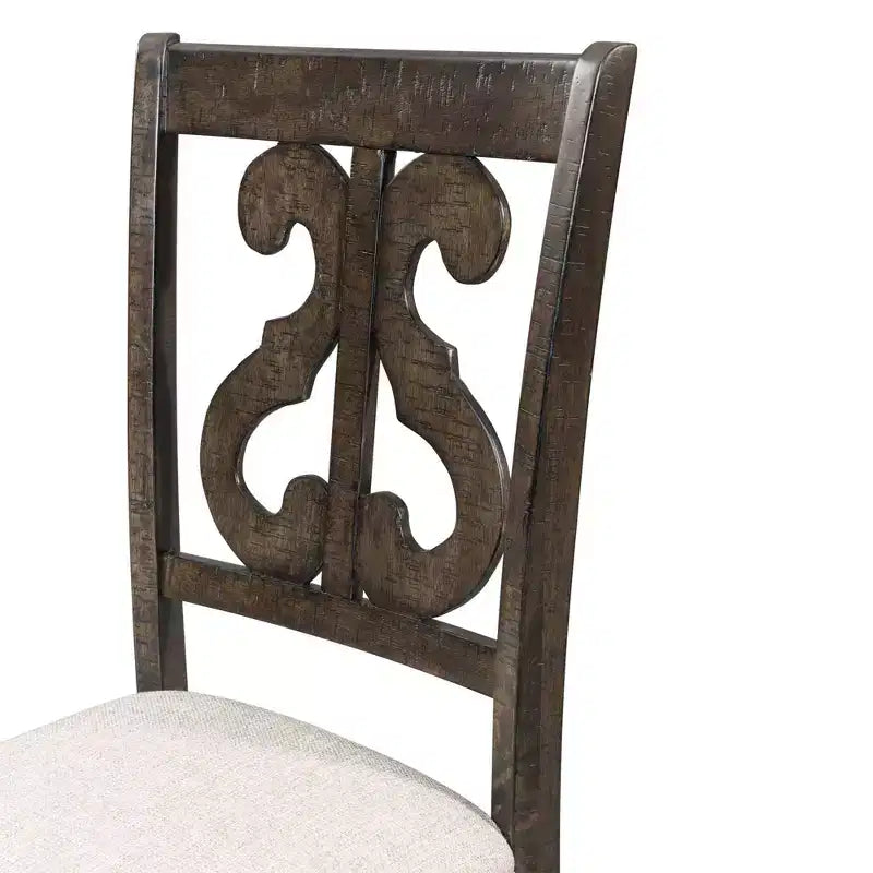 Sedia Stanford Wooden Swirl Back Marrone - Picket House Furnishings: Mid-Century Modern, Seduta Imbottita