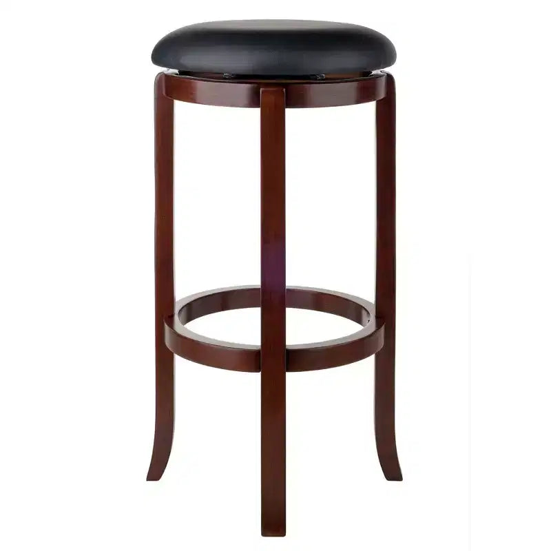 Set da pranzo Fiona da 5 pezzi ad altezza bancone con 4 sgabelli girevoli Legno/Noce Antico - Winsome