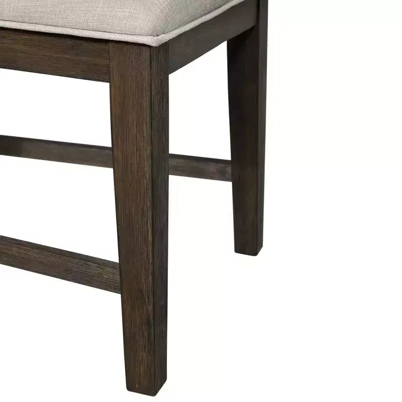 Tavolo da Pranzo Allungabile Jasper 7 pezzi e Sei Sedie Laterali Imbottite Noce Tostato - Picket House Furnishings