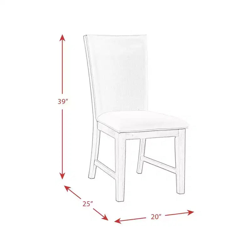 Tavolo da Pranzo Allungabile Jasper 7 pezzi e Sei Sedie Laterali Imbottite Noce Tostato - Picket House Furnishings
