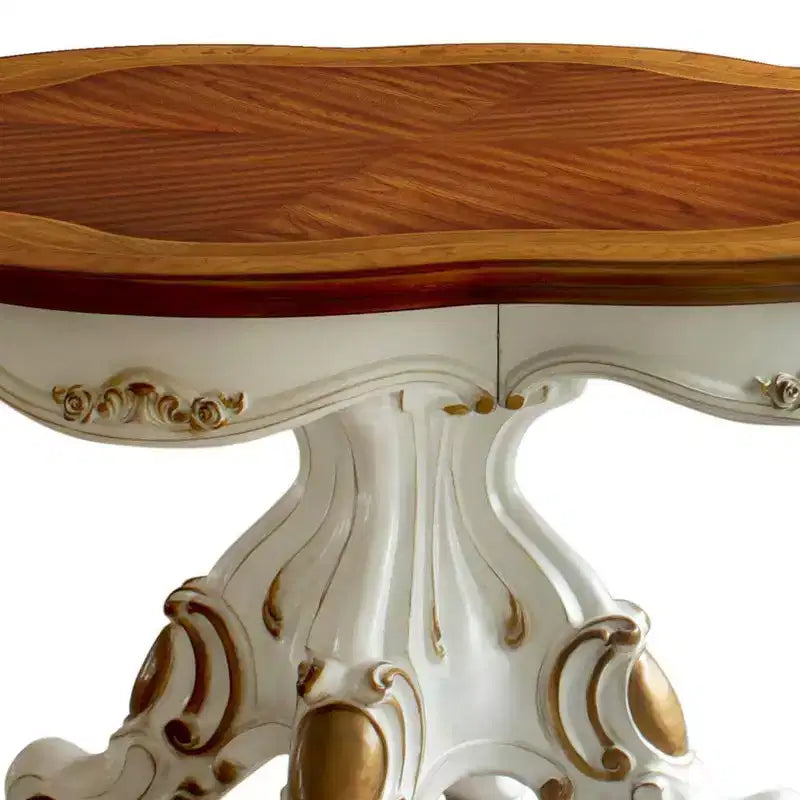 Tavolo da pranzo Picardy 62" con finitura perla antica/rovere ciliegio - Acme Furniture