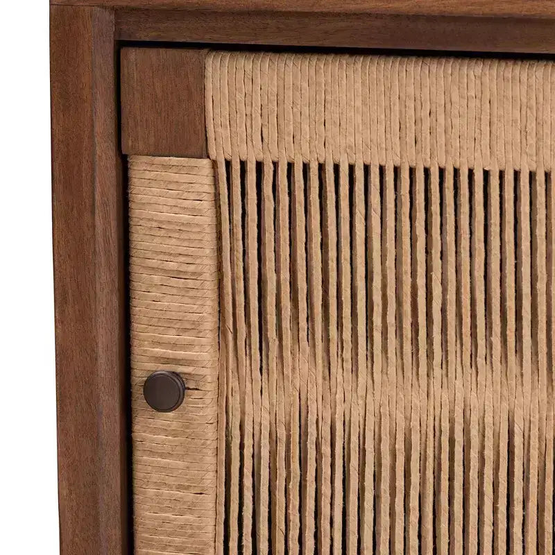 bali & pari Table de chevet Holitz en bois de bayur, Noyer brun/Marron clair : 21,7 po de hauteur, Aucun assemblage requis