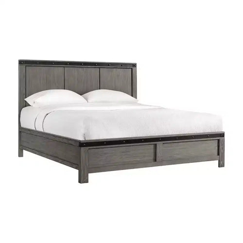 Set Camera da Letto Montauk Panel King 6 pz Grigio - Picket House Furnishings: Include Cassettiera, Comò e Comodino