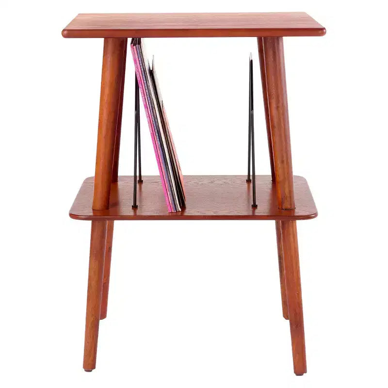Mobile porta giradischi e riviste in legno duro Manchester Entertainment Stand Crosley