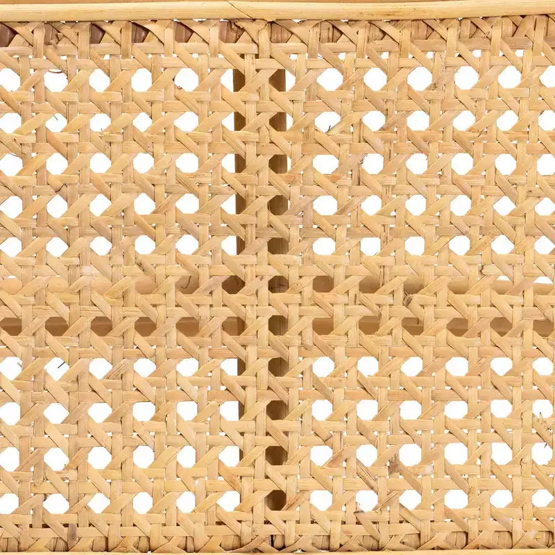 Baxton Studio Septa Panca Accentata in Rattan Marrone Naturale: Mobili da Interno, Nessun Montaggio, Pulire a Macchia