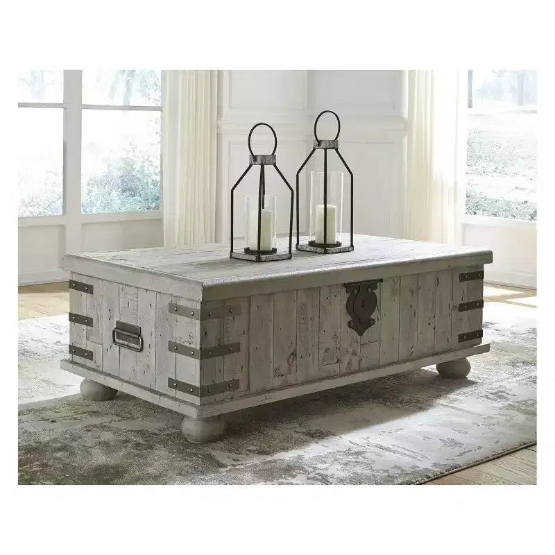 Tavolino da caffè Carynhurst con piano sollevabile bianco - Signature Design by Ashley