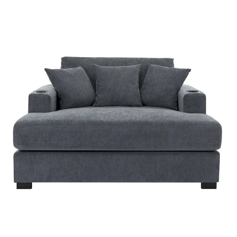 Three sizes Oversized Chaise Lounger with Pillows