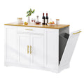 Moasis 53-inch Rolling Kitchen Island Storage Cabinet Portable Mobile Kitchen Cart