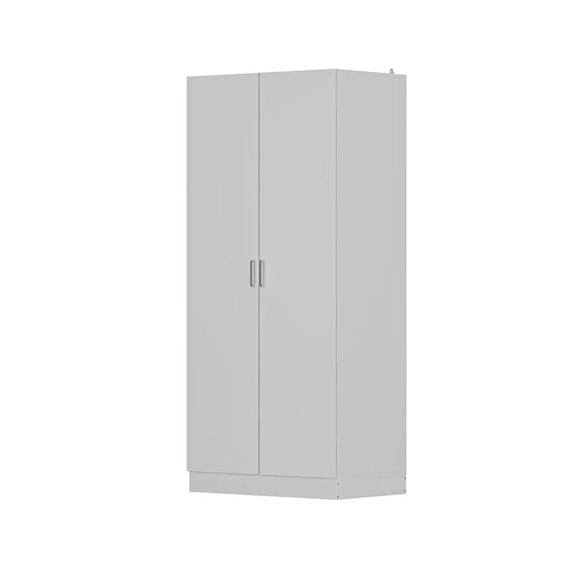 2-Door Wardrobe Armoires Freestanding Bedroom Armoire with Hanging Rod