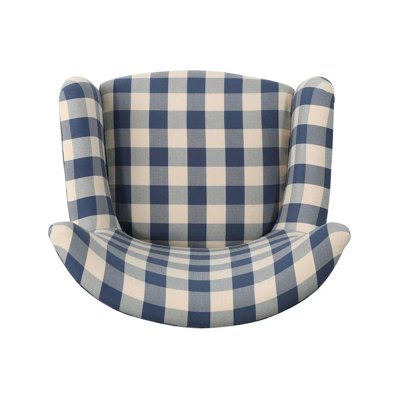 Modern Retro 30.25 High Back Upholstered Arm Chair with Wood Legs for Living Room