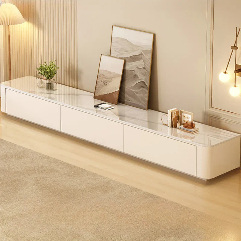 Modern Wooden TV Stand with Drawers and Cable Management