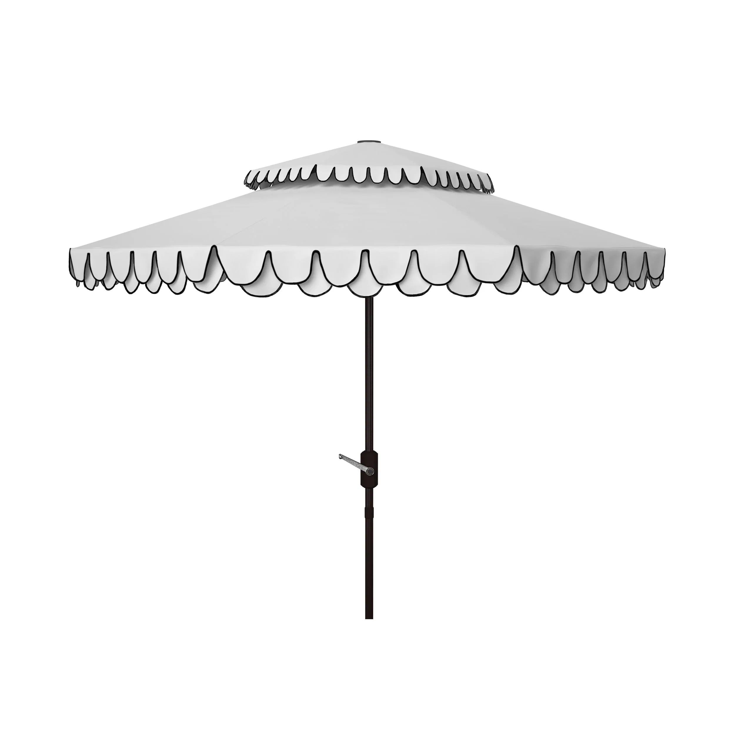 Outdoor Kjerstin Valance 9Ft Double Top Umbrella