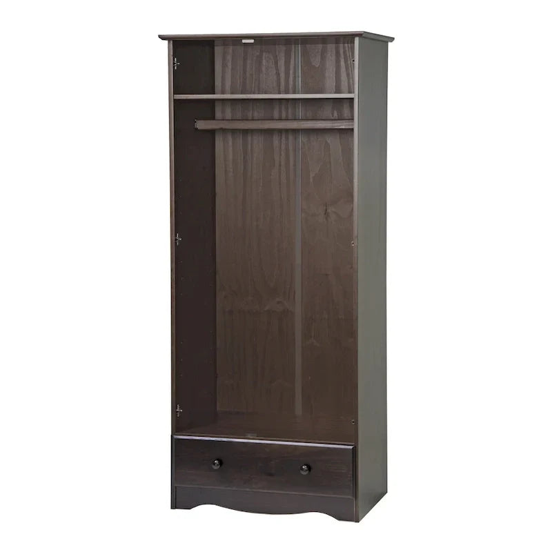 100% Solid Wood Flexible Wardrobe Armoire with Metal or Wooden Knobs