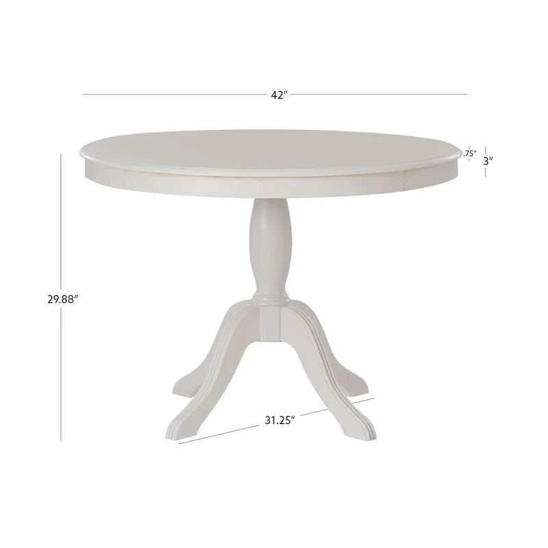 Round Solid Wood Pedestal Table