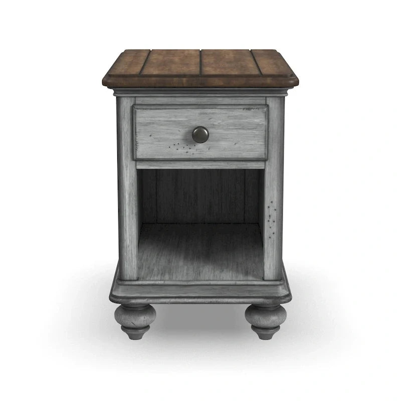 Plymouth Brown Wood Chairside Table by Flexsteel - 16 x 23 x 23
