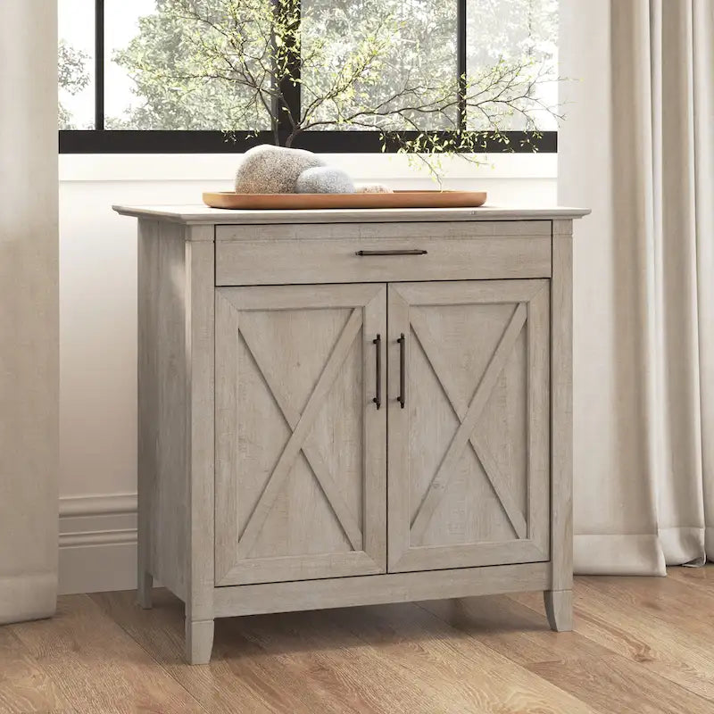 Key West Secretary Desk with Storage Cabinet by Bush Furniture
