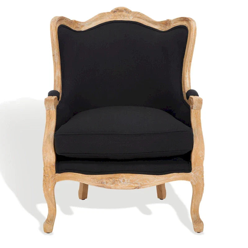 Fauteuil à oreilles Kali Oak en lin naturel - 34Lx34Px40H