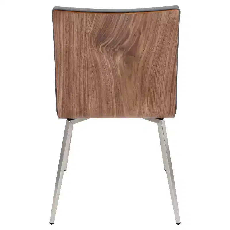 Set di 2 sedie da pranzo moderne Mason girevoli con schienale in legno di noce - Lumisource