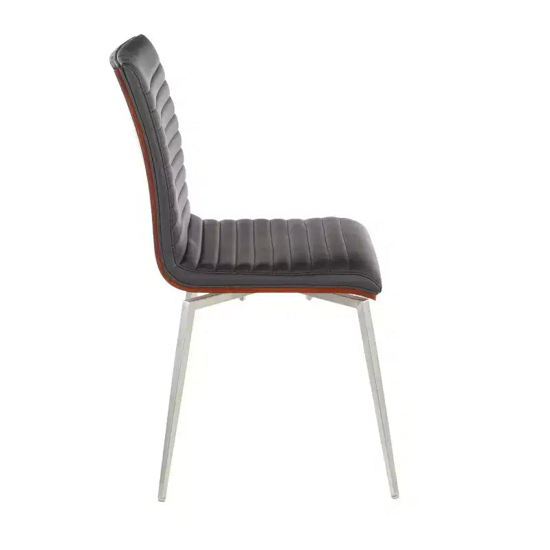 Set di 2 sedie da pranzo moderne Mason girevoli con schienale in legno di noce - Lumisource