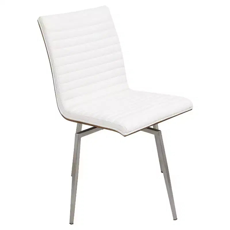Set di 2 sedie da pranzo moderne Mason girevoli con schienale in legno di noce - Lumisource