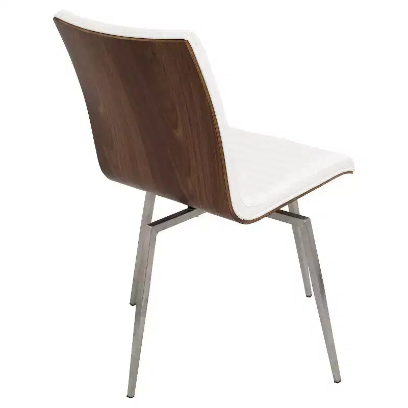Set di 2 sedie da pranzo moderne Mason girevoli con schienale in legno di noce - Lumisource