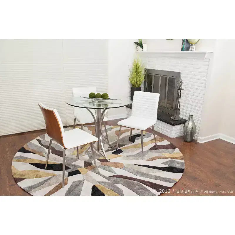 Set di 2 sedie da pranzo moderne Mason girevoli con schienale in legno di noce - Lumisource