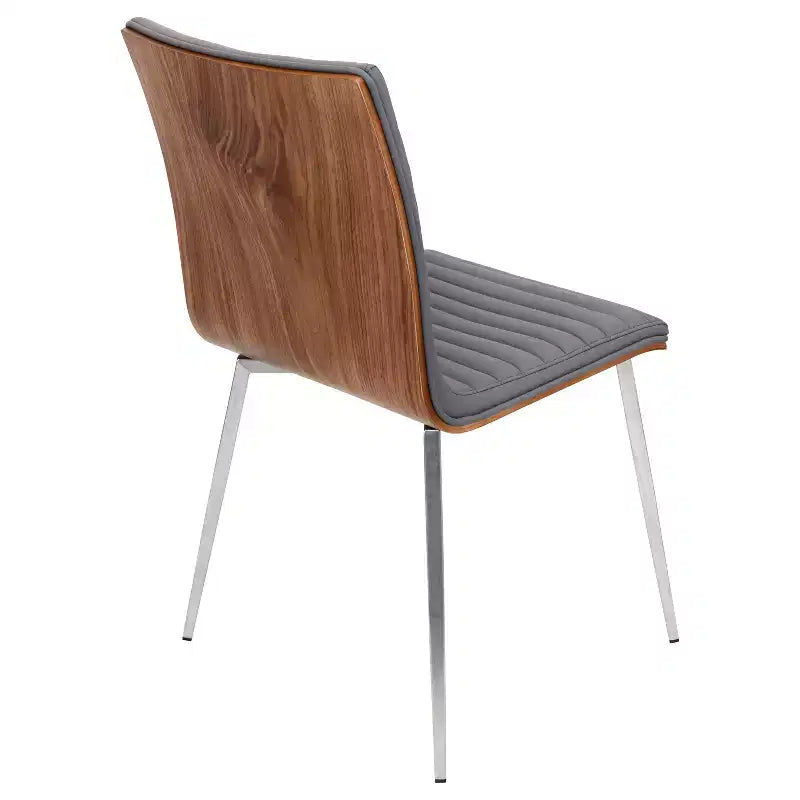 Set di 2 sedie da pranzo moderne Mason girevoli con schienale in legno di noce - Lumisource