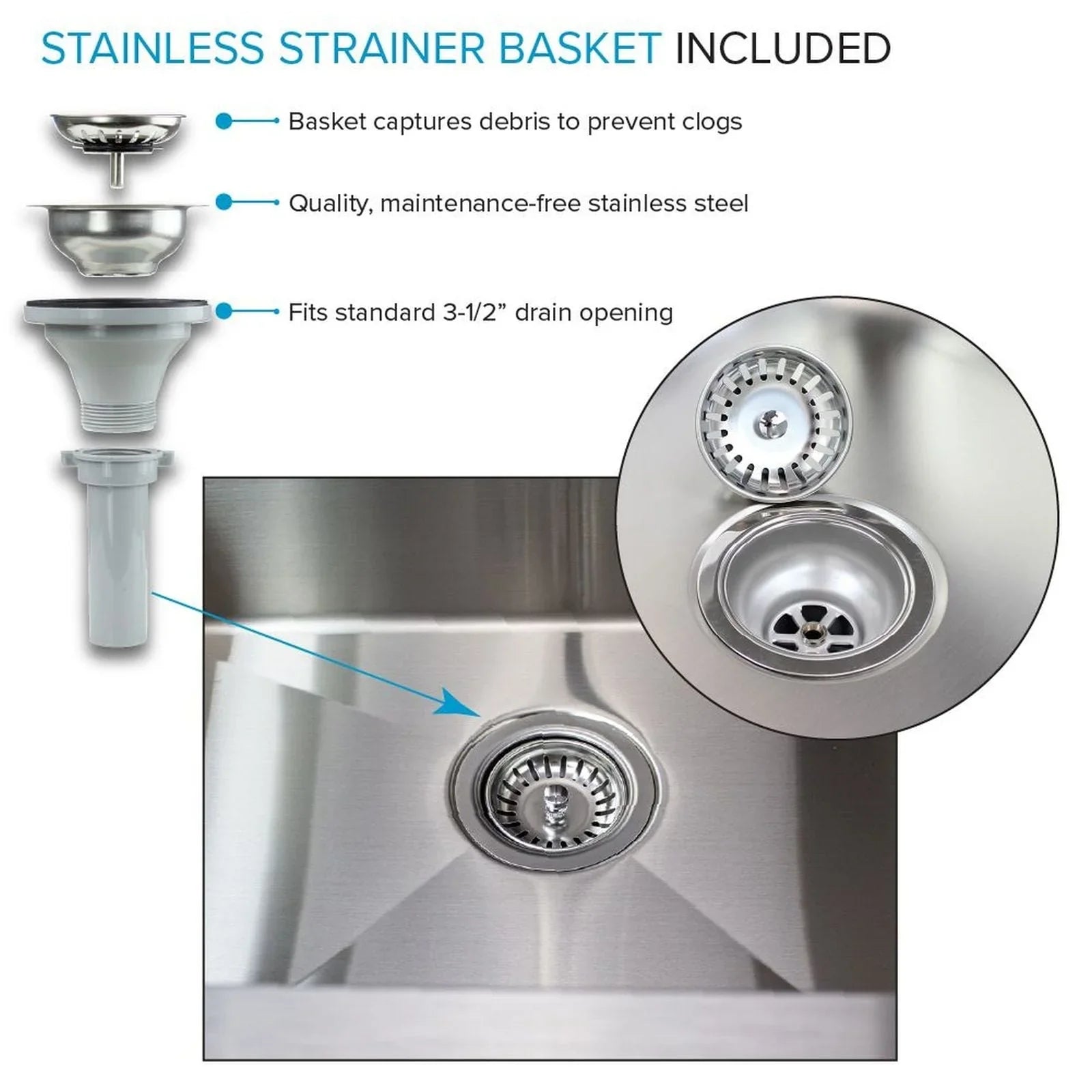 24-in W x 22-in D x 35-in H Stainless Steel Laundry Sink and Wash Stand