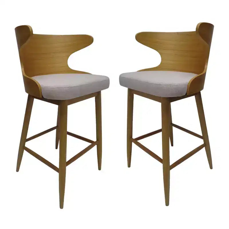 Set di 2 sgabelli da bar Kamryn in stile moderno di metà secolo - Christopher Knight Home