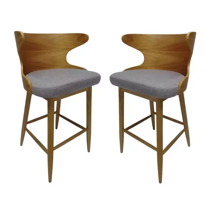 Set di 2 sgabelli da bar Kamryn in stile moderno di metà secolo - Christopher Knight Home