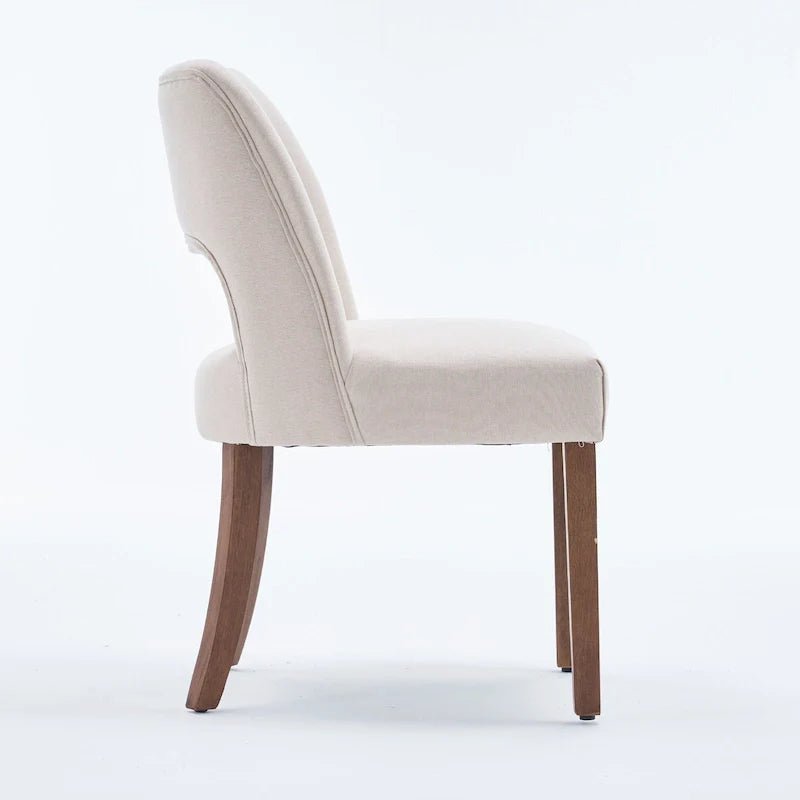 Set of 4 Fabric-upholstered Dining Chairs