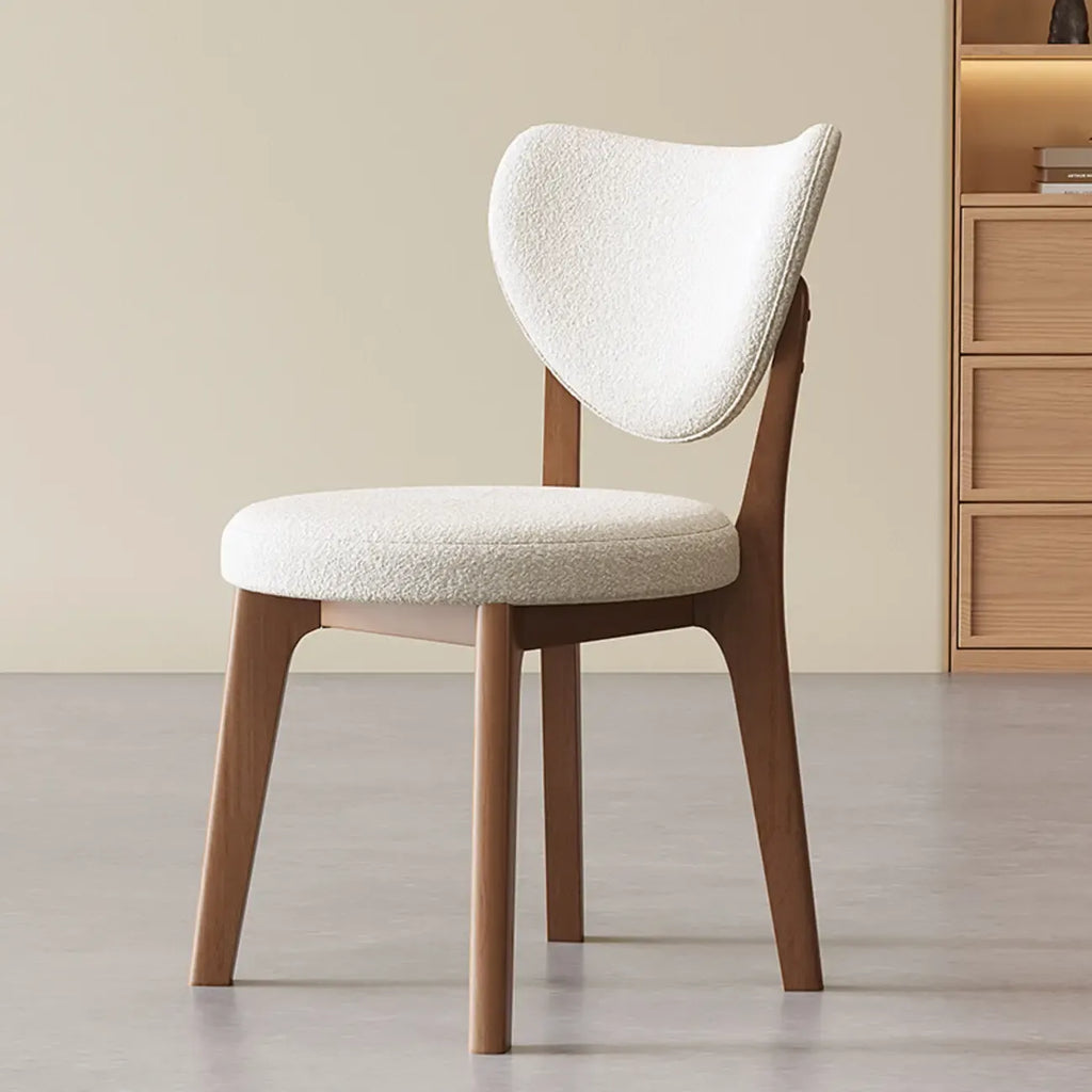 Modern Faux Leather Wingback Armless Dining Chair