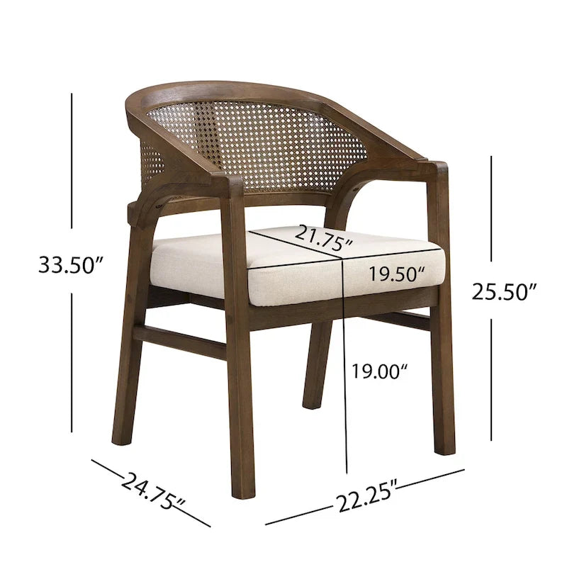 Christopher Knight Home - Cane Upholstered Dining Chair (Set of 2)