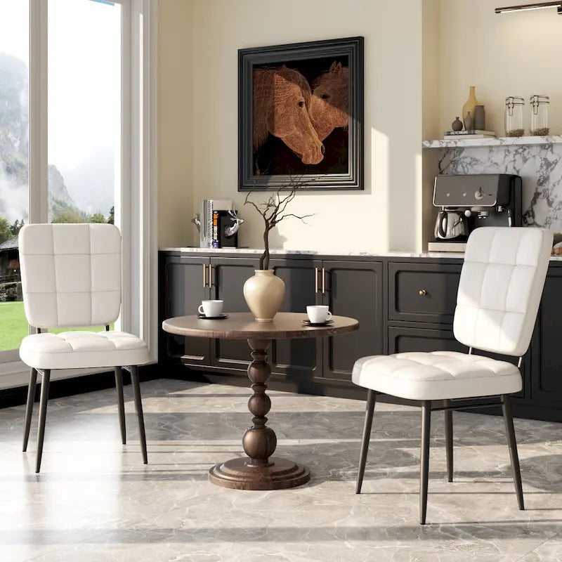 Modern Dining Chairs Set of 2/4/6/8, Upholstered Kitchen Chairs with Thick Cushion for Dining Room
